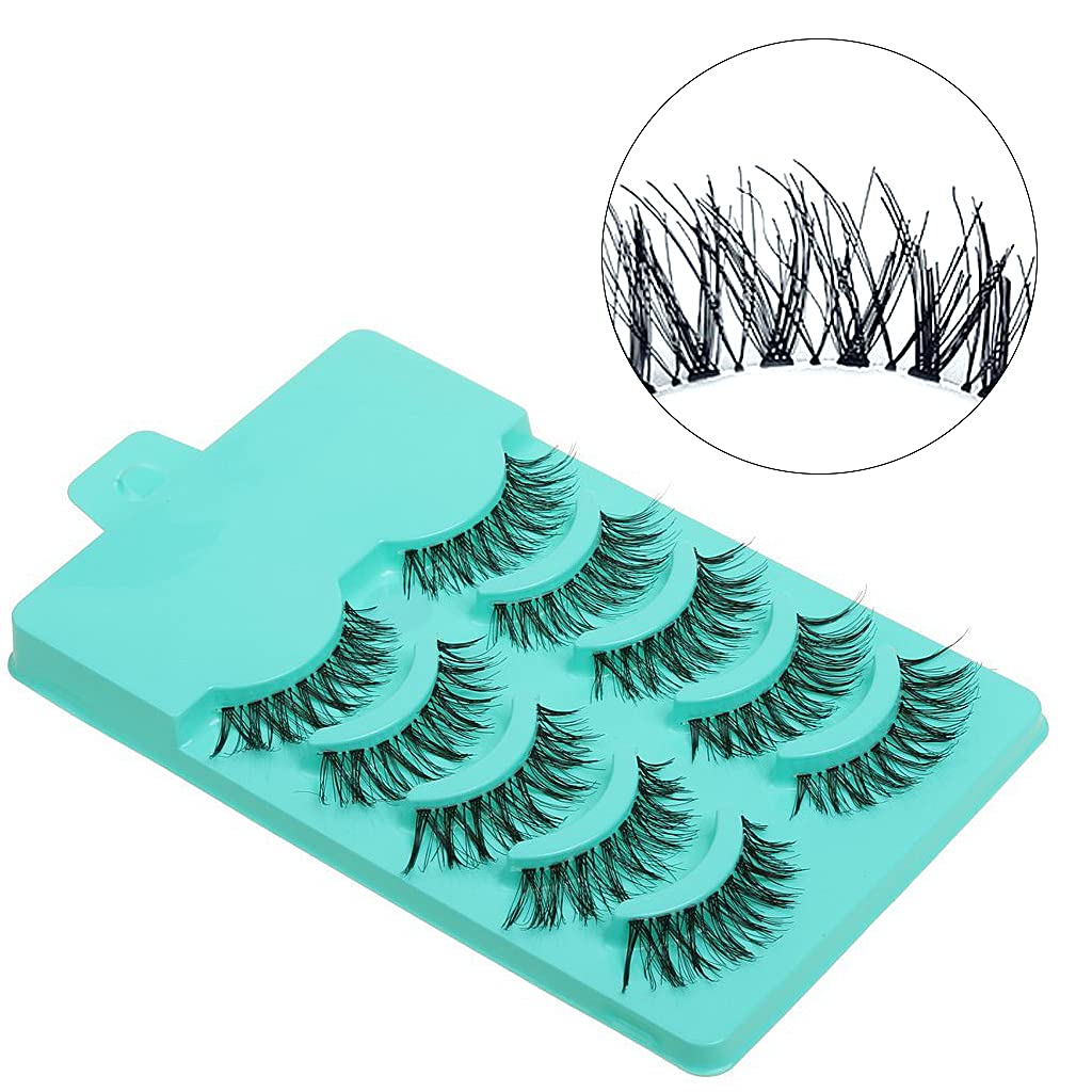 MAYCREATE® 5 Pairs Beauty Makeup Handmade Messy Cross Style False Eyelashes Green MAYCREATE® 5 Pairs Beauty Makeup Handmade Messy Cross Style False Eyelashes Green